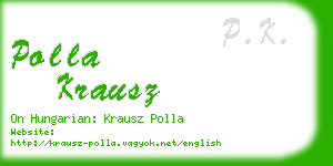 polla krausz business card